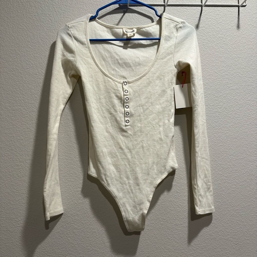 Open Edit Thong Bodysuit NWT
